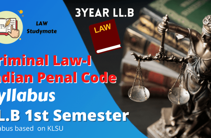Criminal Law-I Indian Penal Code