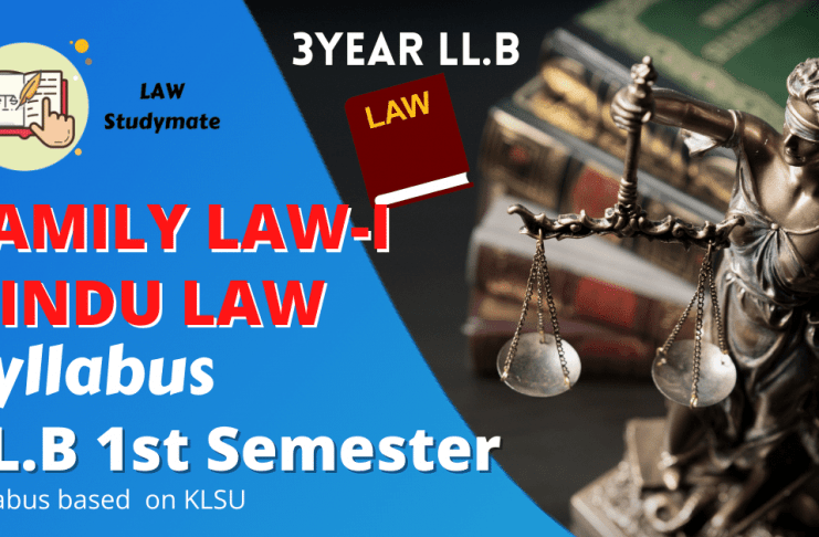 FAMILY LAW-I HINDU LAW Syllabus
